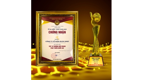 Glow Sweet – Vinh dự nhận giải thưởng top 10 thương hiệu mạnh và phát triển Quốc gia năm 2025