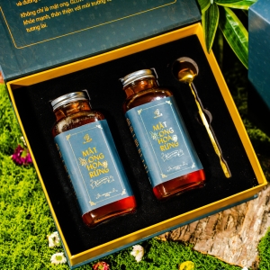 Mật Ong Hoa Rừng Glow S - Hộp 2 chai 490g (tổng 980g)